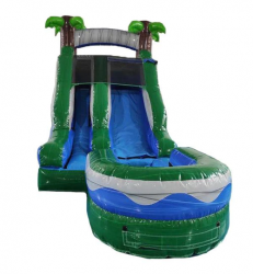 12' Tropical Inflatable Slide Wet